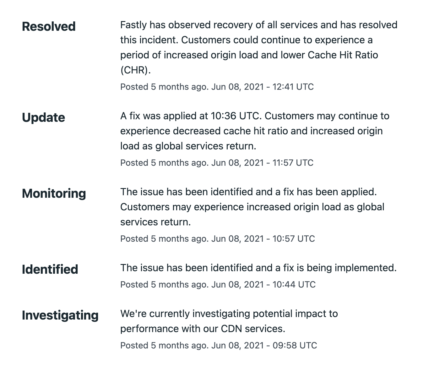 Faslty global outage report screenshot